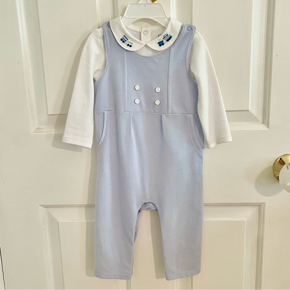 Crown & Ivy Baby Boy Longall with Collared Bodysuit
